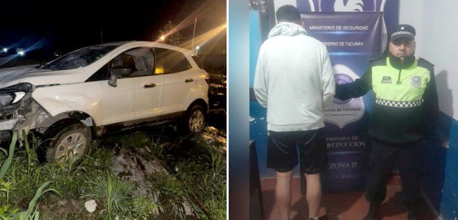 Siniestro vial en La Reducción: automóvil y bicicleta colisionaron durante la madrugada