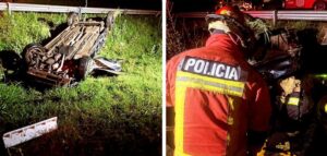 Ruta Nacional 9, kilómetro 1302, Tucumán, donde ocurrió un vuelco con una víctima fatal